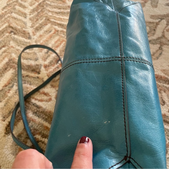 HOBO genuine blue leather shoulder purse - Picture 5 of 12